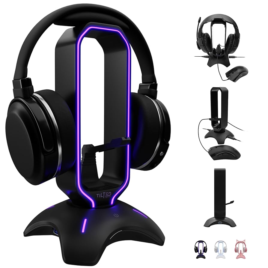 ヘッドホン RGB Gaming Headset + stand Amazon.com: Gaming Headphone Stand PC Accessories - RGB